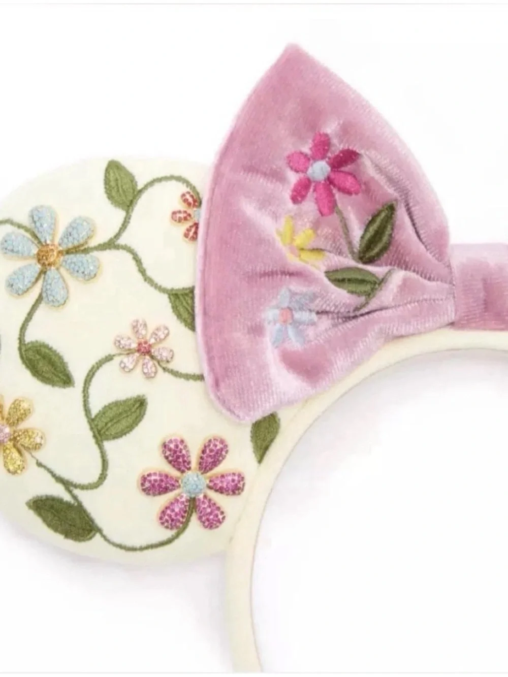 Disney Parks Baublebar Minnie Mouse Floral Ear Headband Spring Flowers